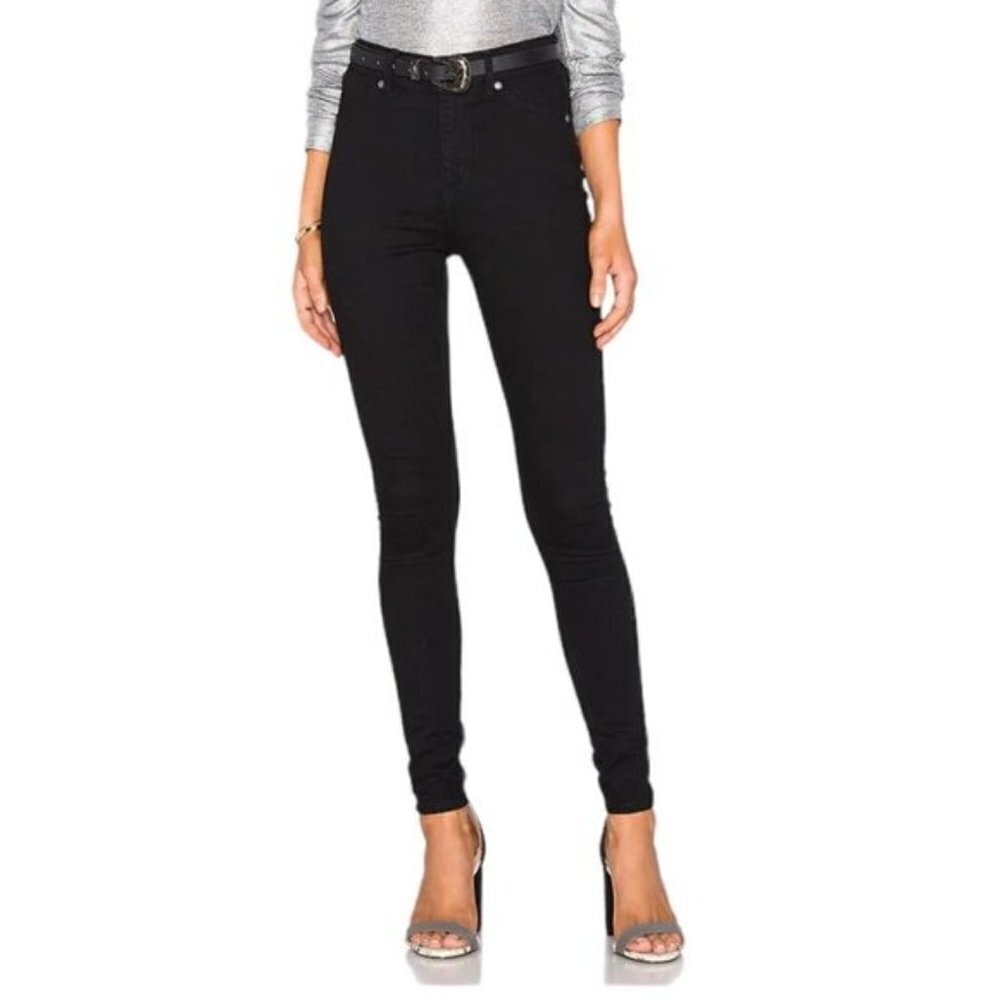Cheap Monday Women's High Spray Black Stretch Skinny Jeans US XS